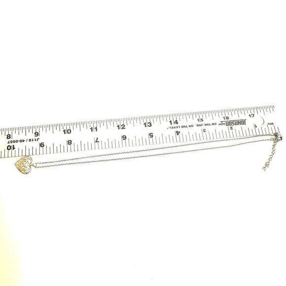 Sterling Silver Filigree Heart pendant Necklace - Picture 8 of 9